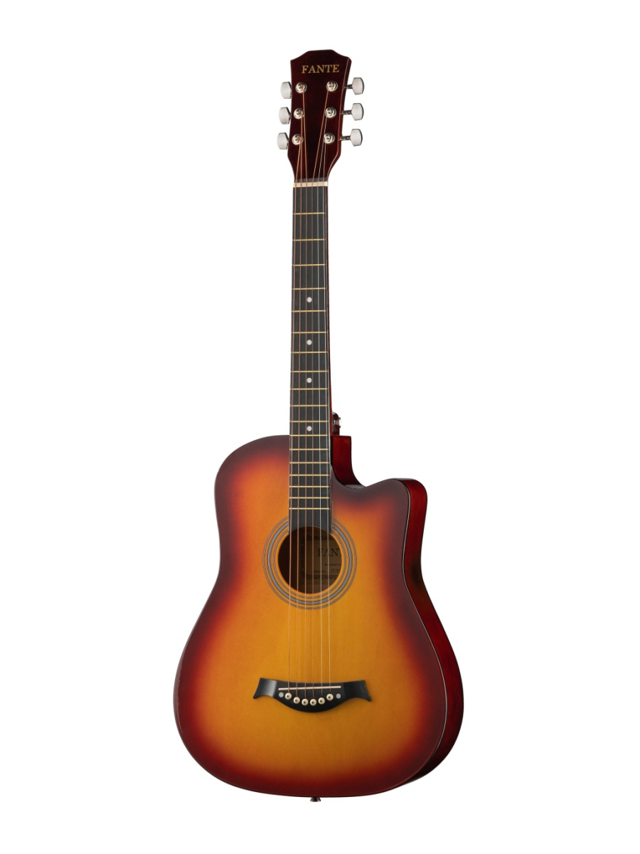 FT-D38-3TS Акустическая гитара, с вырезом, санберст, Fante купить в prostore.me