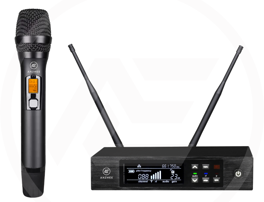 Anzhee RS400 H Профессиональная радиосистема с ручным передатчиком. 100 каналов, 640-690 мГц,  купить в prostore.me