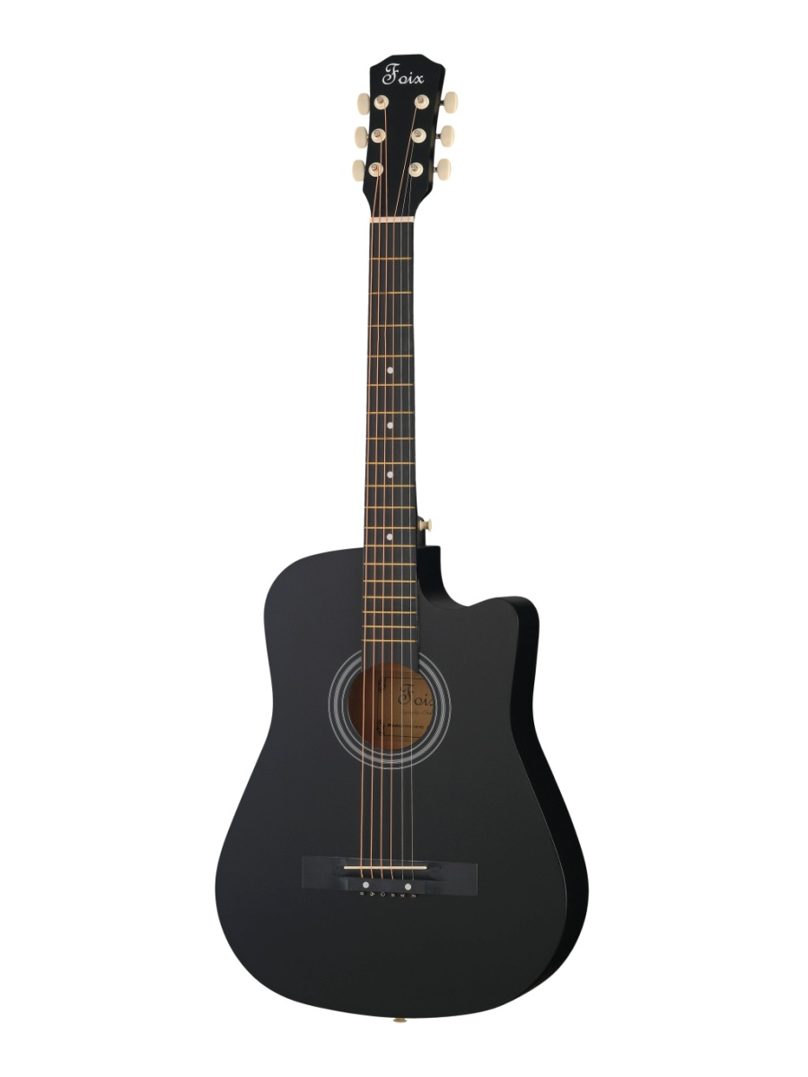 FFG-3810C-BK Акустическая гитара, с вырезом, черная, Foix купить в prostore.me