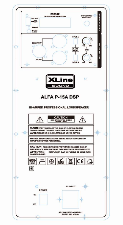 XLine ALFA P-15A DSP Акустическая система активная с DSP и Bluetooth купить в prostore.me