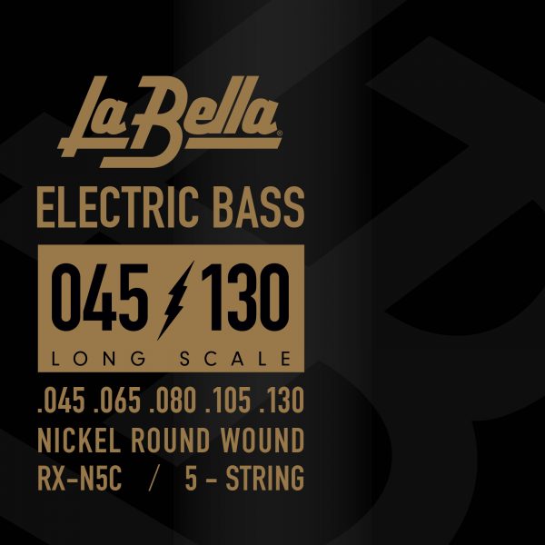 La Bella RX-N5C RX – Nickel Комплект струн для 5-струнной бас-гитары, никелированные, 45-130.