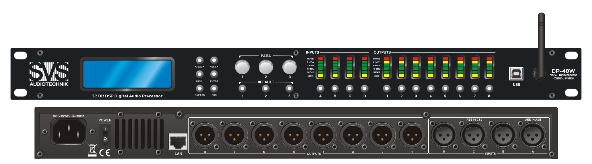 SVS Audiotechnik DP-48W Цифровой процессор: 4 входа 8 выходов купить в prostore.me