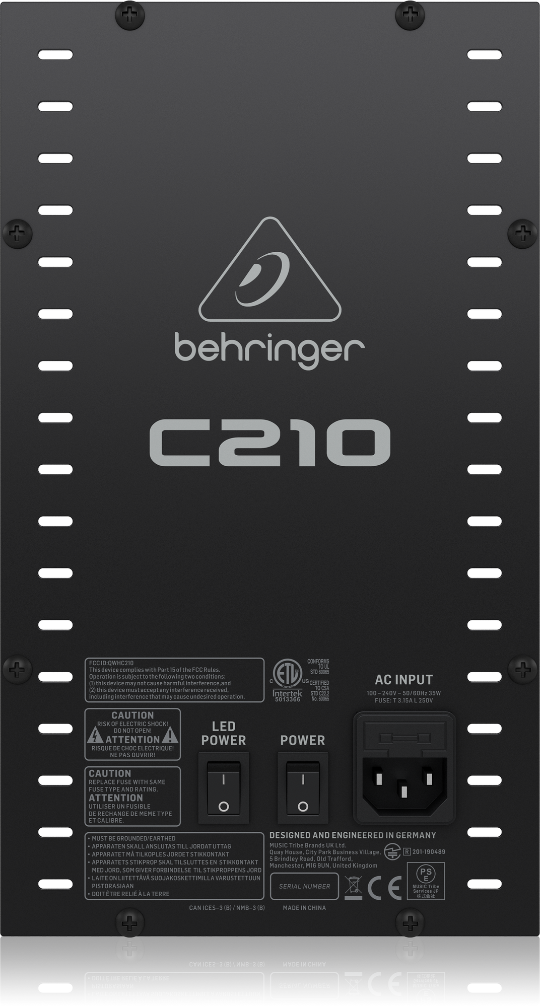 BEHRINGER C210 - модульная, активная акустическая система, 8" сабвуфер, 4х2,5" твиттера купить в prostore.me