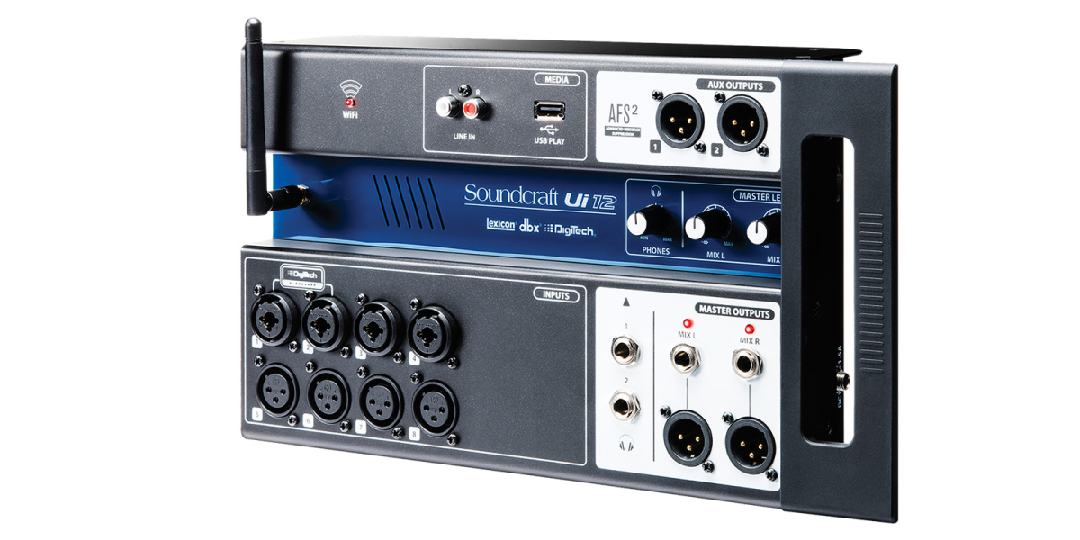 SOUNDCRAFT Ui-12 - рэковый микшер, 4 comboXLR входы mic/line, 4 XLR входы mic купить в prostore.me