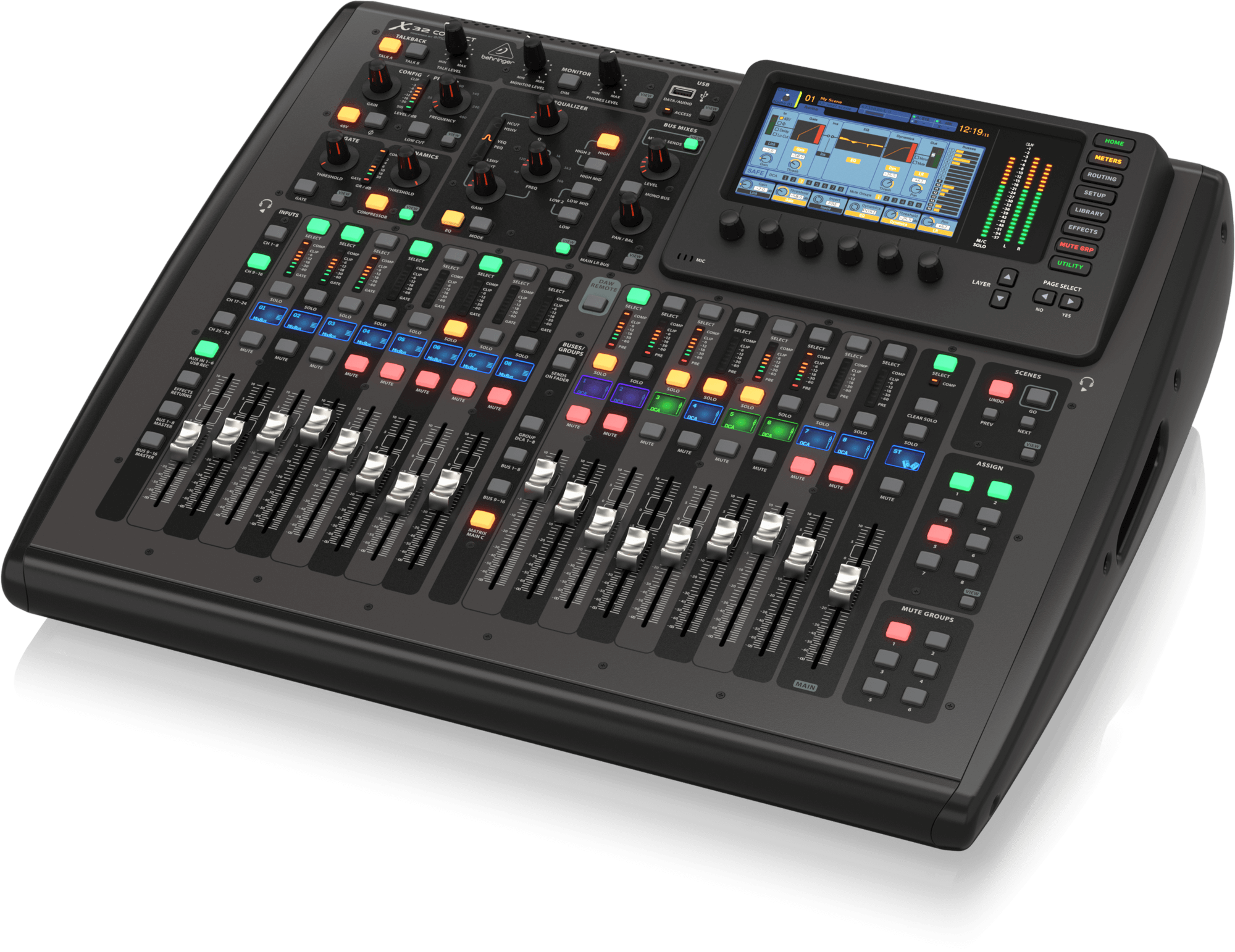 BEHRINGER X32 COMPACT - цифровой микшер, 16 входов, 25 шин, 8 выходов купить в prostore.me