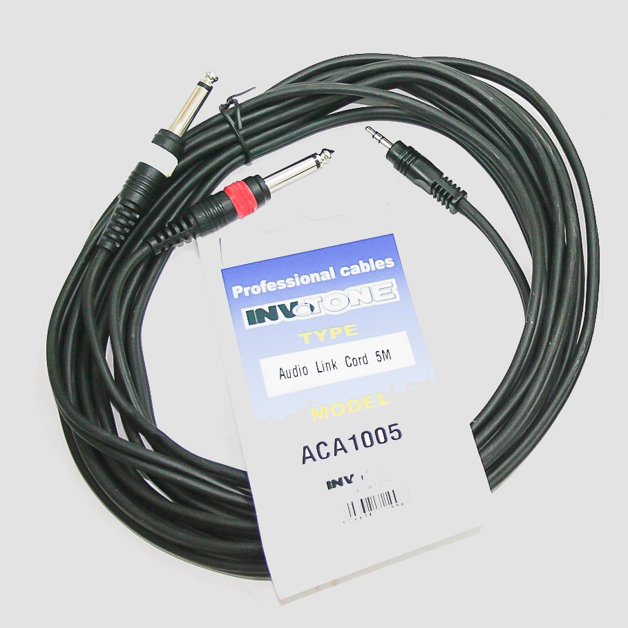 Invotone ACA1005 - Аудио кабель, stereo jack 3,5 <-> 2 x mono jack 6,3 длина 5 м купить в prostore.me