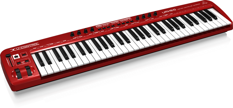 Behringer UMX610 -миди-клавиатура, 61 полноразм. клавиш,10 назначаем. элемент управления,USB, PC/Mac купить в prostore.me