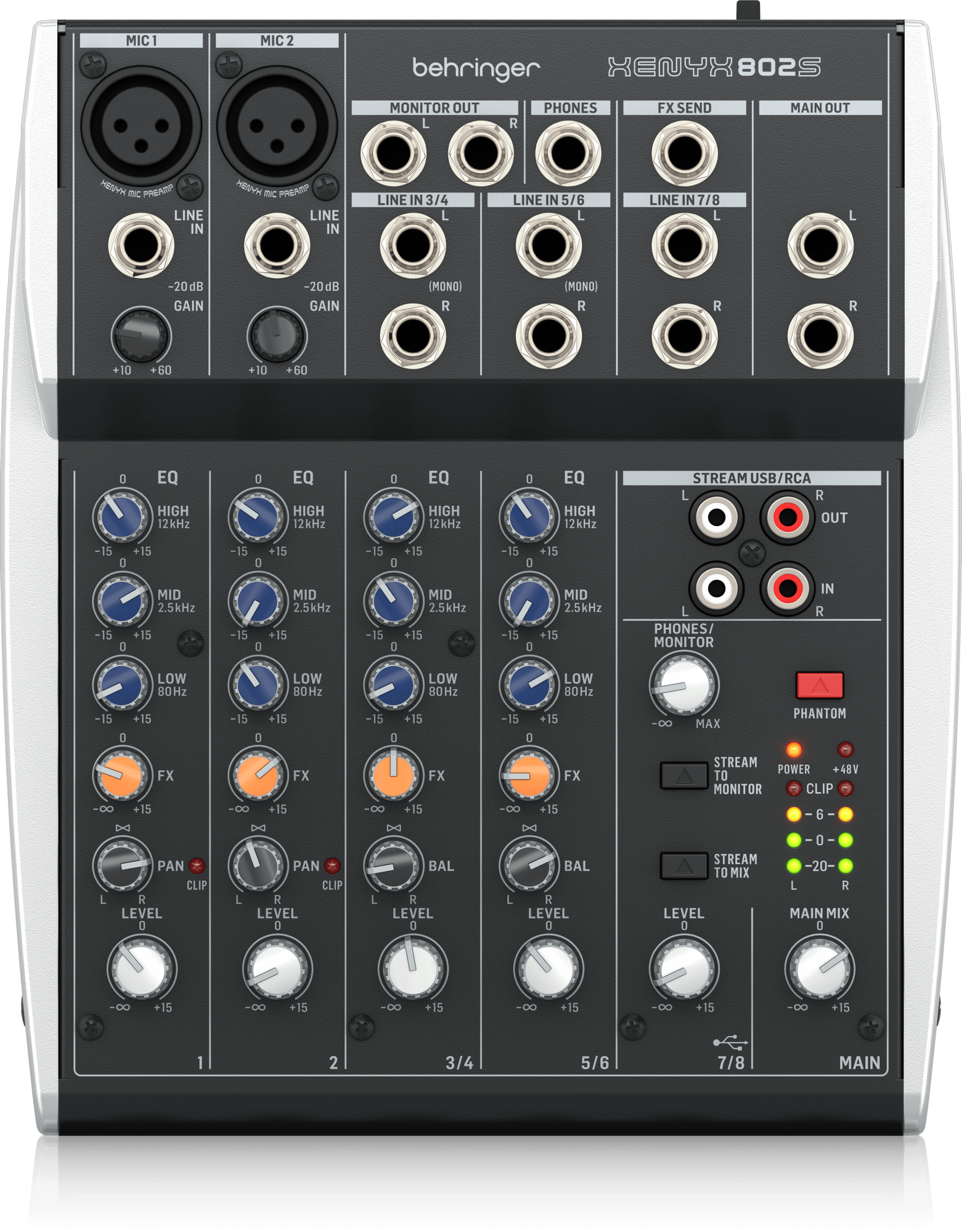картинка Behringer XENYX 802S аналоговый микшер, 8 каналов. от магазина prostore.me