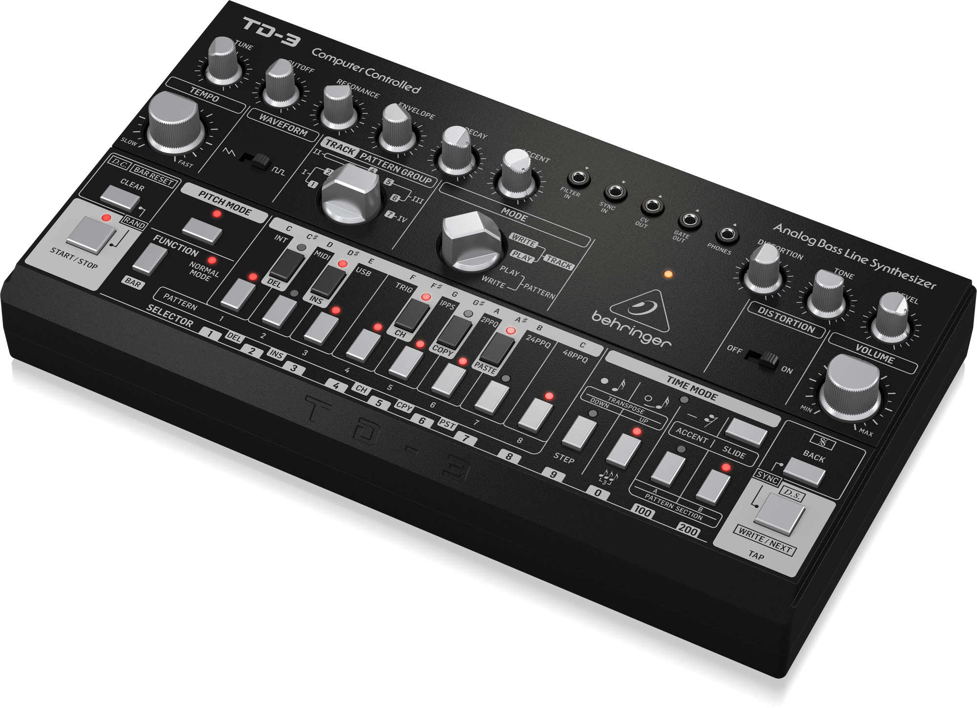 BEHRINGER TD-3-BK - басовый аналоговый монофонический синтезатор купить в prostore.me