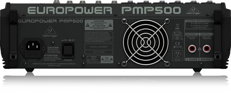 BEHRINGER PMP500 - микшер с усилителем, 500Вт, 5 каналов, 7 полосный графический эквалайзер купить в prostore.me