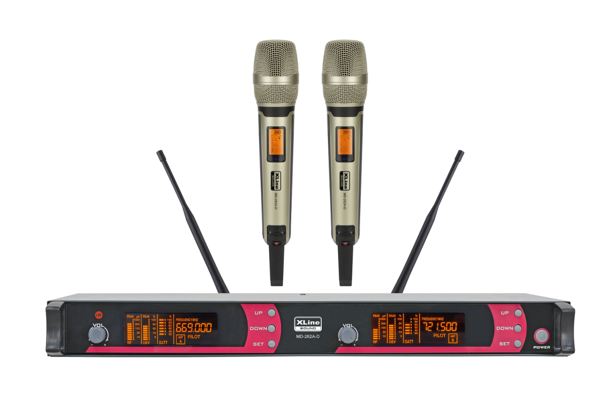 XLine MD-262A-D Радиосистема двухканальная c двумя ручными передатчиками купить в prostore.me