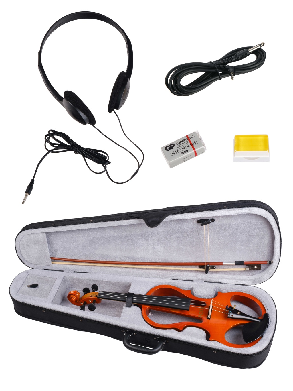 картинка HVE/HVE-06D Электроскрипка, с футляром и смычком, Foix от магазина prostore.me