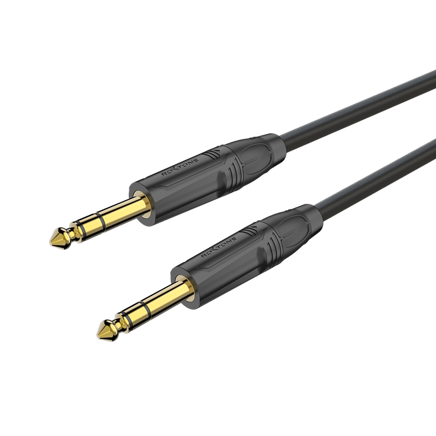 ROXTONE GMJJ200/1 Инструментальный кабель, 6.5mm, 6,3mm stereo Jack – 6,3mm stereo Jack, 1м купить в prostore.me
