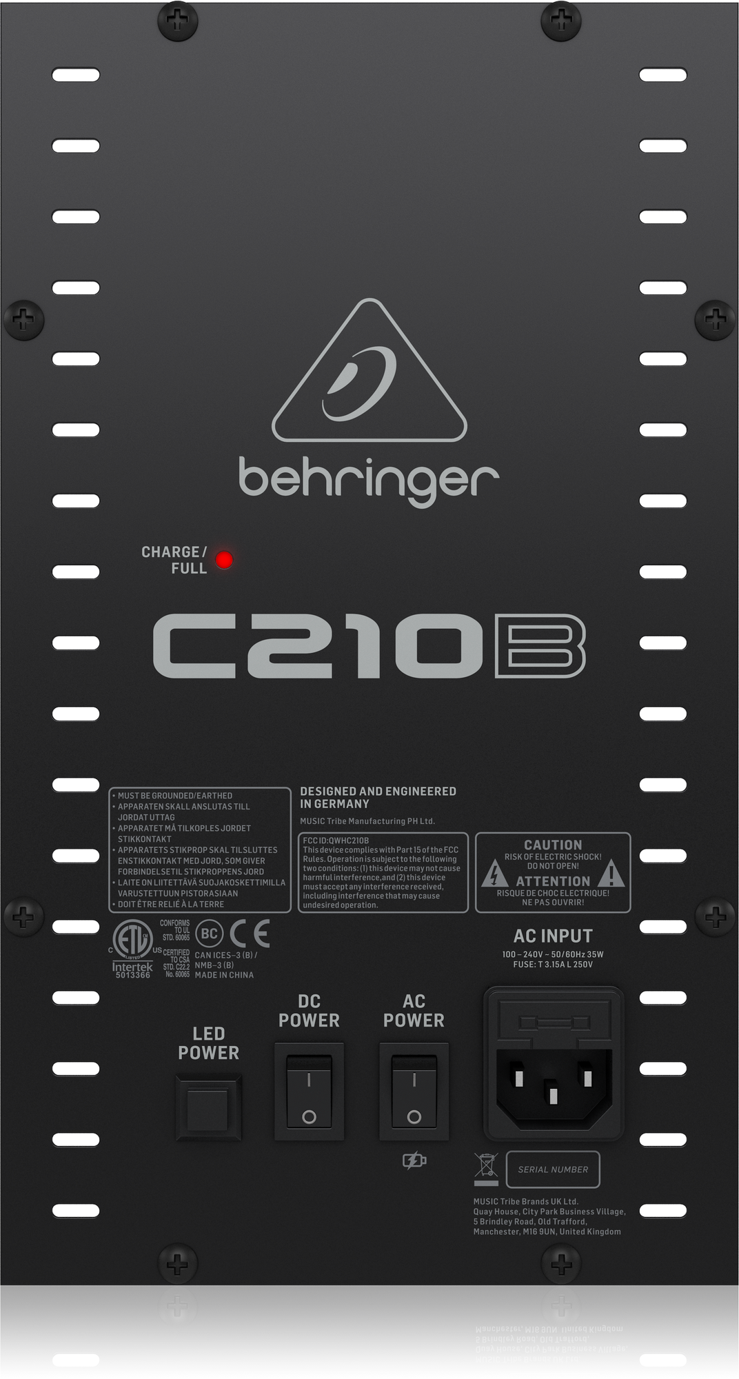 картинка BEHRINGER C210B - активная звуковая колонна, саб+сат, 160Вт, Bluetooth, с LED подсветкой и удаленным от магазина prostore.me