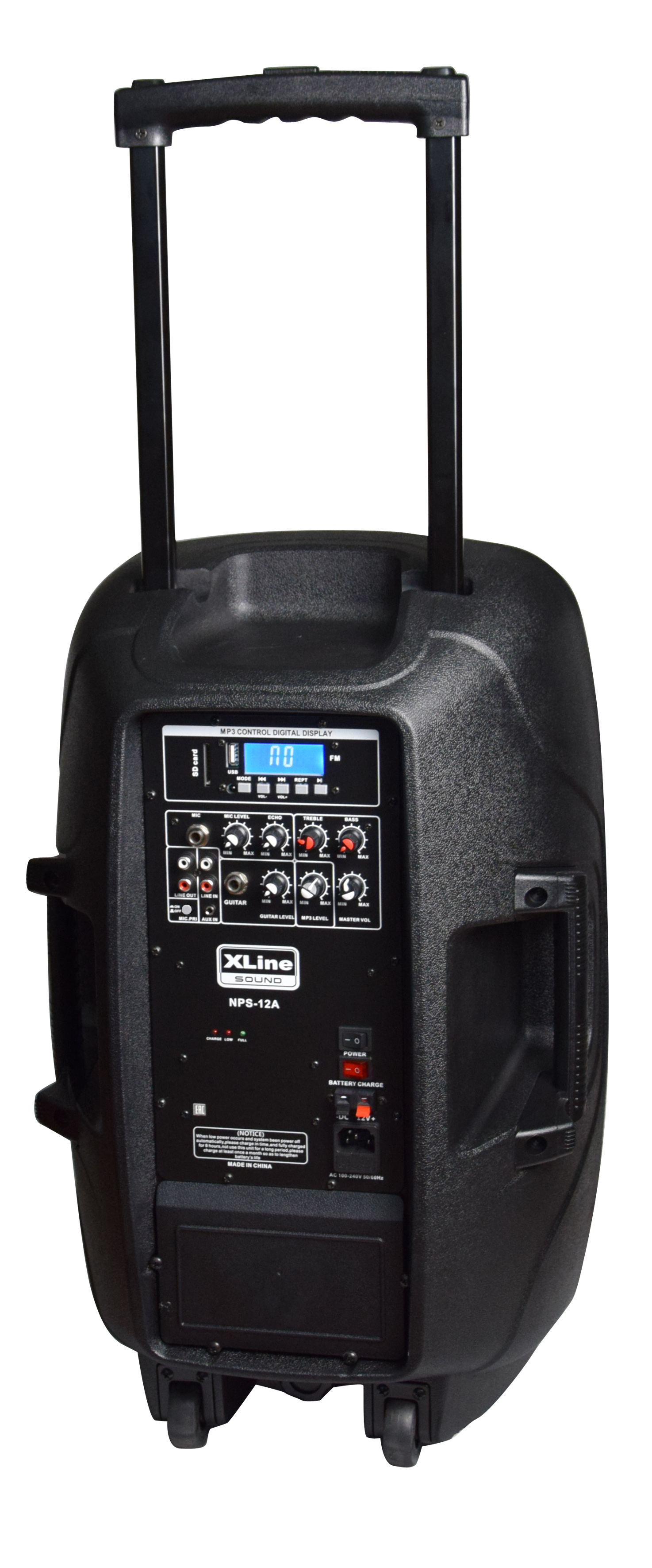 XLine NPS-12A Активная акустическая система со встроенным аккумулятором, с USB/SD/Bluetooth/FM купить в prostore.me