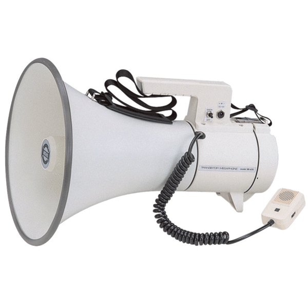 SHOW ER67S - Мегафон 40 Вт, 12 В, выносной микрофон, сирена, вес 2.5 кг, алюминий