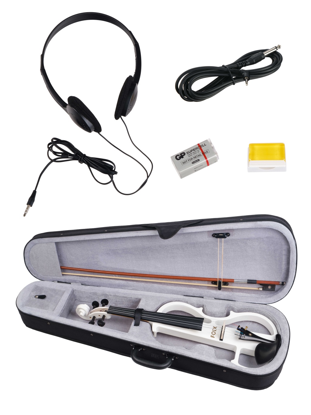 картинка HVE/HVE-06A Электроскрипка, с футляром и смычком, Foix от магазина prostore.me