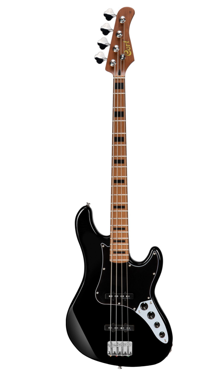 GB64JJ-WBAG-BK GB Series Бас-гитара, черная, с чехлом, Cort