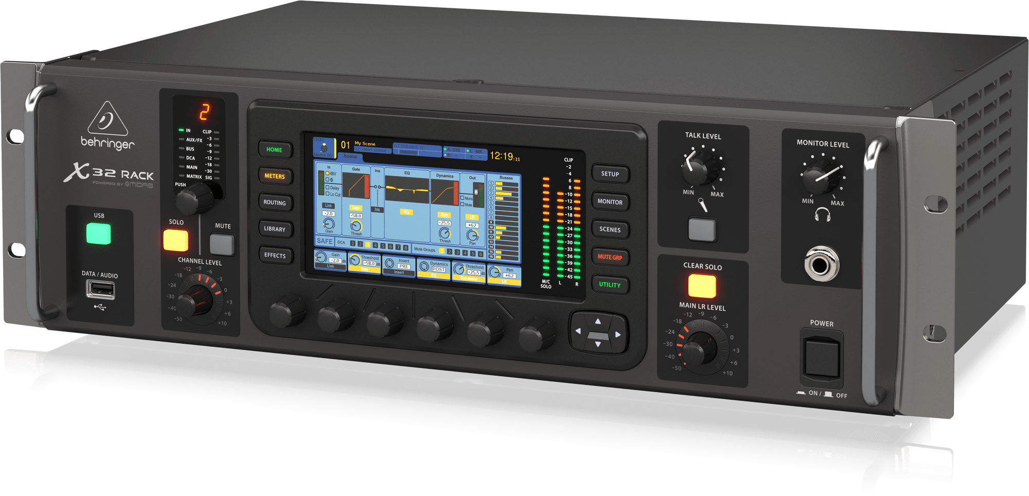 BEHRINGER X32 RACK - цифровой микшер, 16 входов, 8вых 25 шин, 8 стрео FX слотов купить в prostore.me
