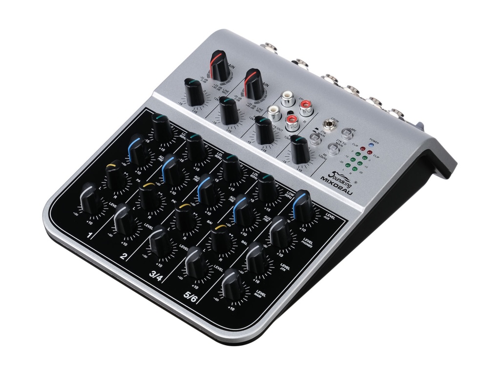MIX02AU Мини-микшерный пульт, 6 каналов, USB, Soundking купить в prostore.me