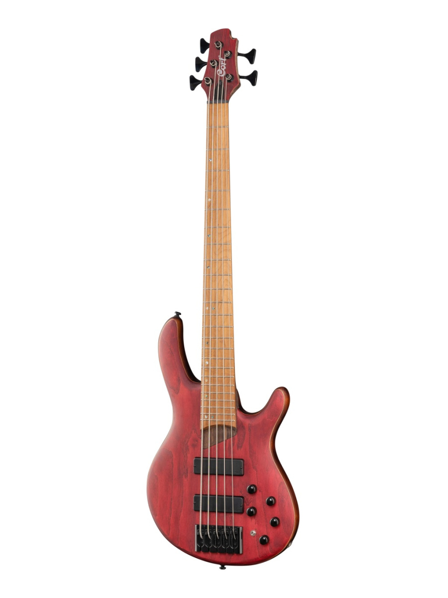 B5-Element-WBAG-OPBR Artisan Series Бас-гитара 5-струнная, цвет красный, с чехлом, Cort