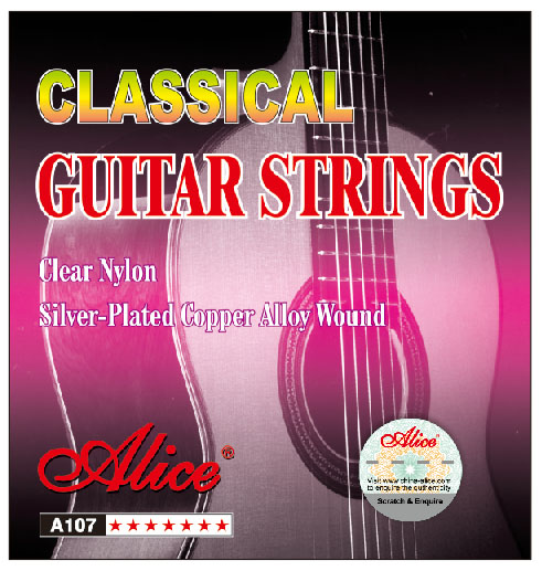 Alice AC107-N Комплект струн для классической гитары, нейлон, посеребренные. купить в prostore.me