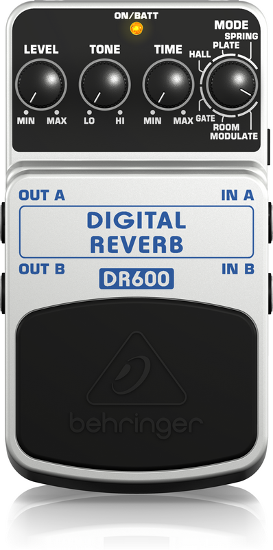 BEHRINGER DR600 - педаль цифр. стереофонических эффектов реверберации для гитар, бас-гитар и клавиш купить в prostore.me
