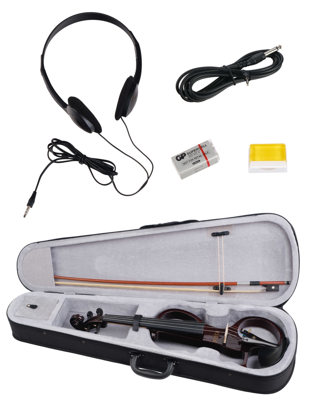 картинка HVE/HVE-06H Электроскрипка, с футляром и смычком, Foix от магазина prostore.me