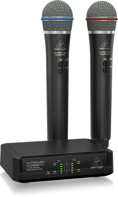 BEHRINGER ULM302MIC - цифровая беспроводная система с двумя ручными микрофонами и приемником купить в prostore.me