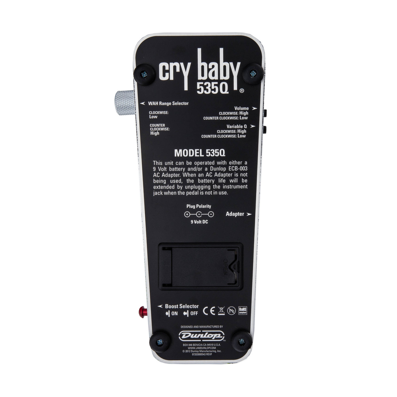картинка 535Q-C Crybaby Q Педаль эффектов, хром, Dunlop от магазина prostore.me