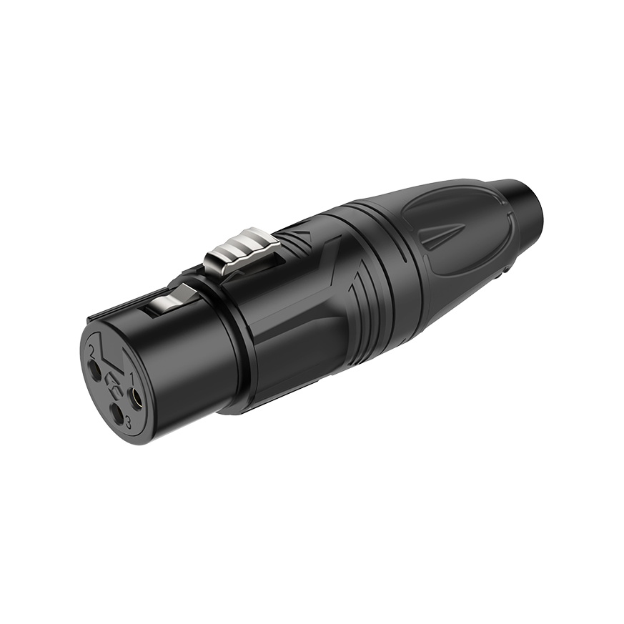 ROXTONE RX3F-BT Разъем cannon кабельный мама 3-х контактный, металл с электрофоретическим покрытием,