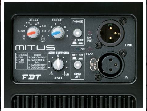 FBT MITUS 118SA - активный сабвуфер, 1200Вт RMS, 139дБ, 36-100 Гц, DSP, 18" купить в prostore.me