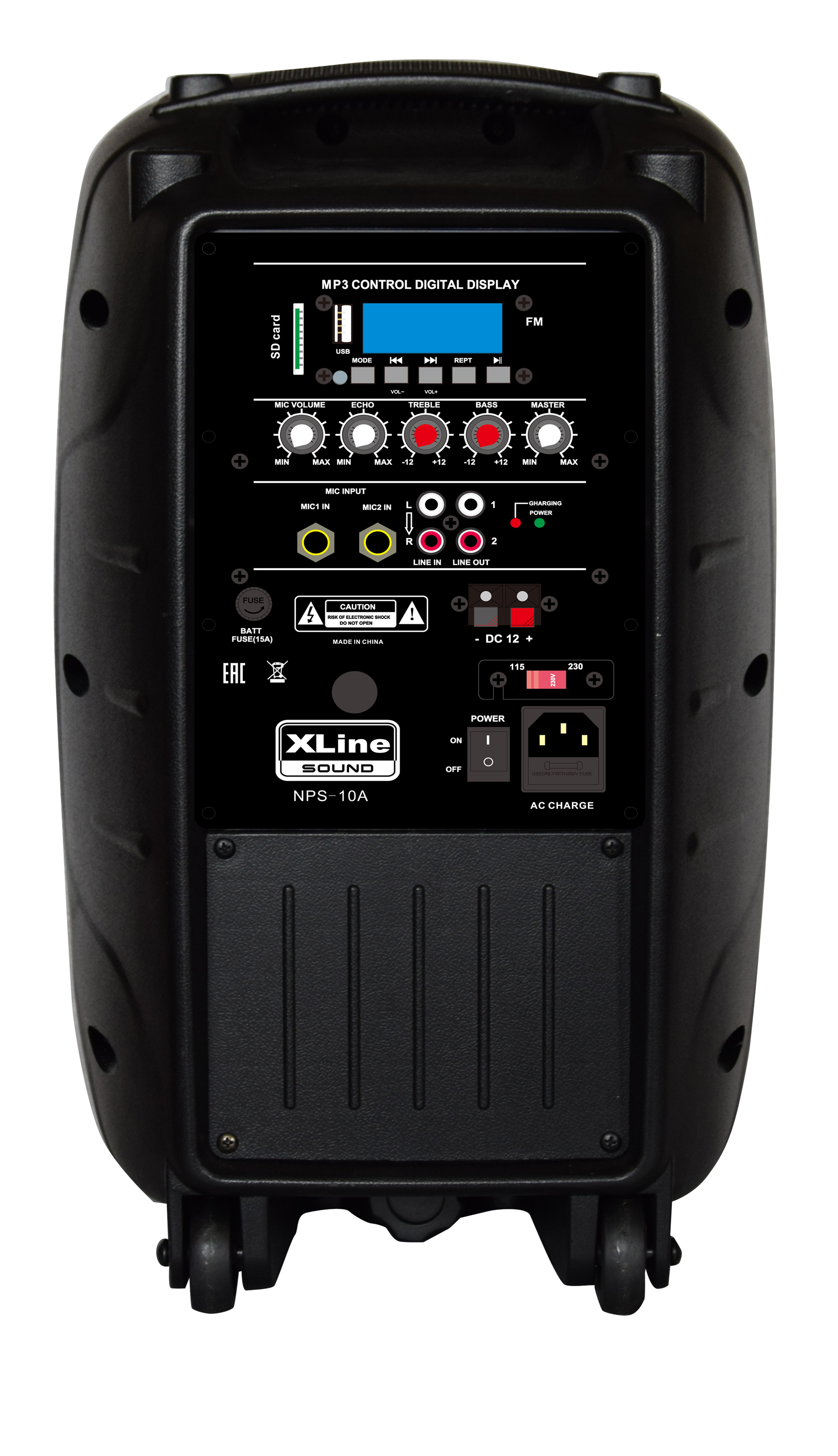 XLine NPS-10A Активная акустическая система со встроенным аккумулятором, с USB/SD/Bluetooth/FM купить в prostore.me