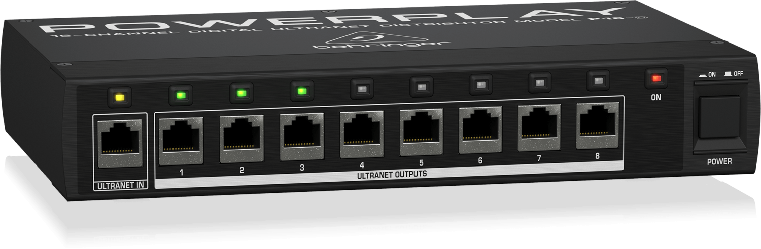 картинка Behringer P16-D разветвитель сигнала ULTRANET 1 x 8, для микшеров P-16M и активных АС с ULTRANET. от магазина prostore.me