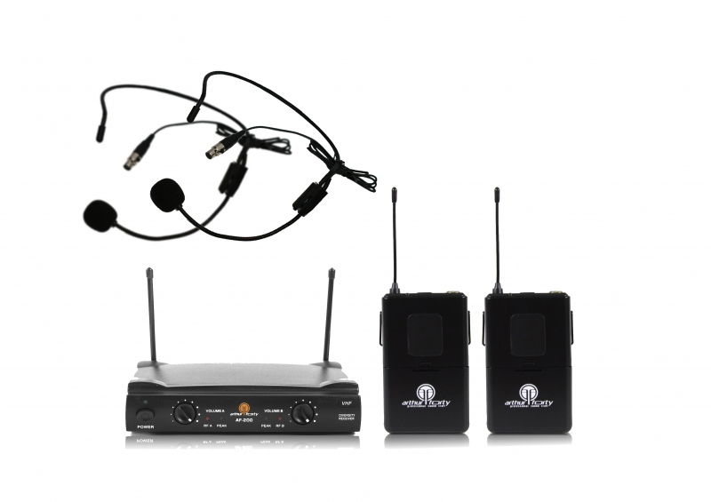 Arthur Forty PSC AF-200B (VHF) Радиосистема с 2 поясными передатчиками с головными гарнитурами. купить в prostore.me