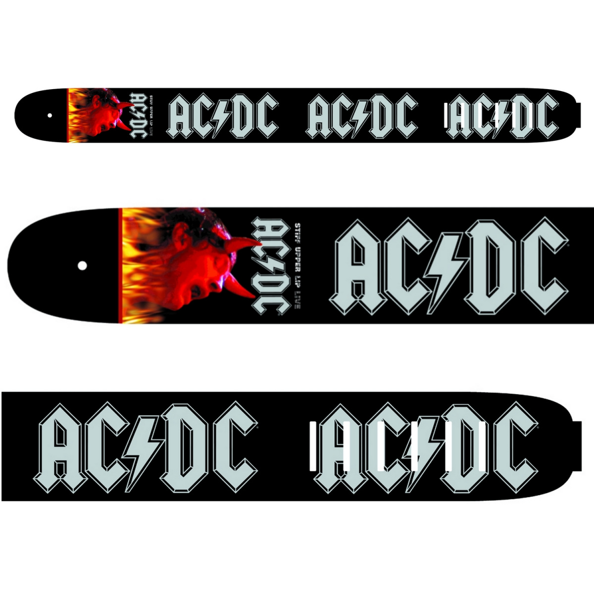 Perri's P35ACDC-1030 - Кожаный ремень (3,5") для гитары (AC/DC надпись) купить в prostore.me