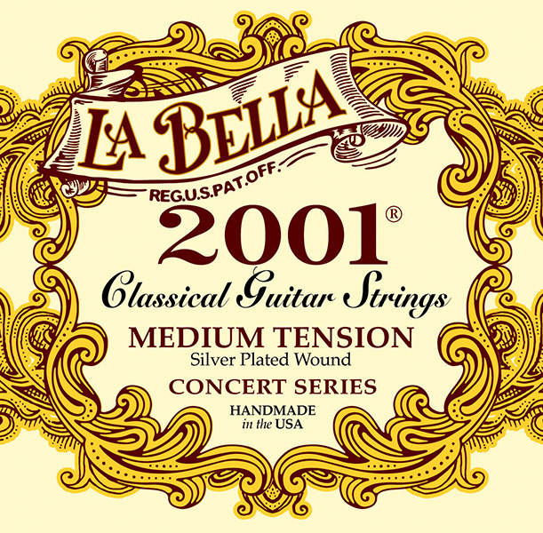 La Bella 2001M Medium Комплект струн для классической гитары, среднее натяжение, посеребренные. купить в prostore.me