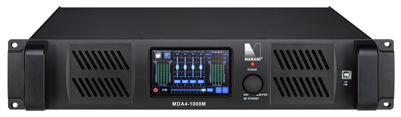 MARANI MDA4-1000M DANTE Усилитель мощности четырехканальный c картой DANTE - 4х1050\4 Ом, усилитель