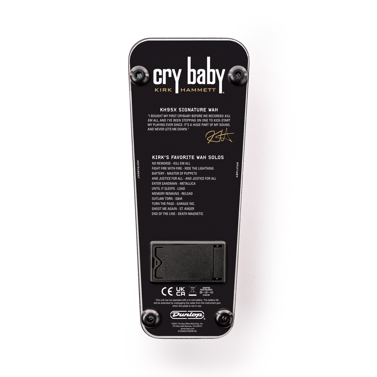 картинка KH95X Kirk Hammett Cry Baby Wah Педаль эффектов, Dunlop от магазина prostore.me