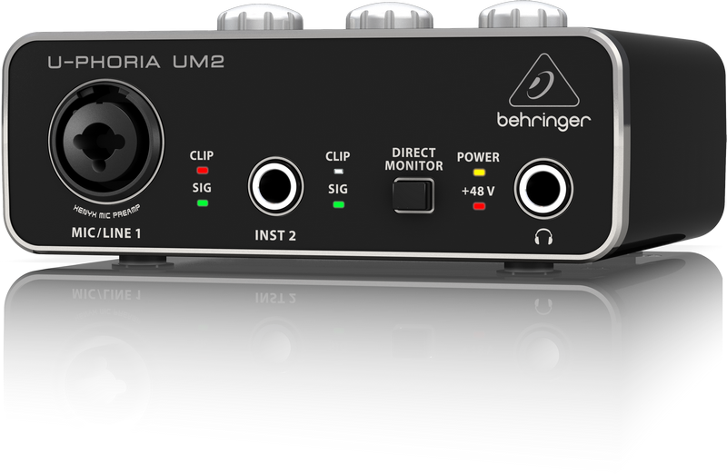картинка BEHRINGER UM2 -USB-аудиоинтерфейс, 2 входа, 2 выхода, микр. предусилитель XENYX от магазина prostore.me