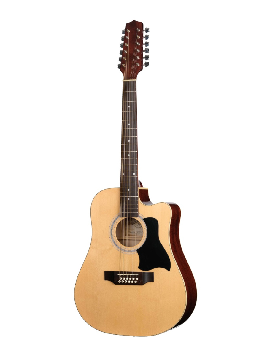 W12205CTW-NAT Standart Western Акустическая гитара 4/4, 12-струнная с вырезом, Hora. купить в prostore.me