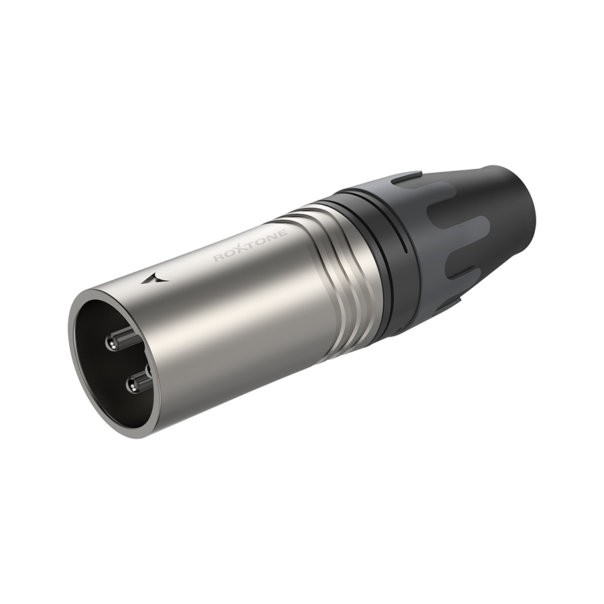ROXTONE XM3NT Разъем cannon кабельный 1шт., папа 3-х контактный, корпус: металл, контакты: латунь по