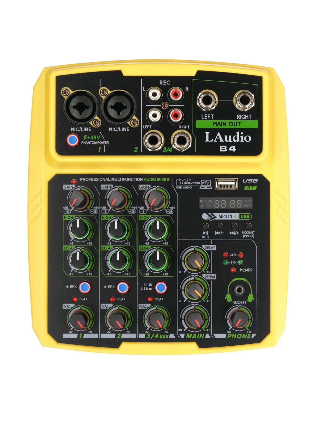 картинка B4 Микшерный пульт, 4 канала, LAudio от магазина prostore.me