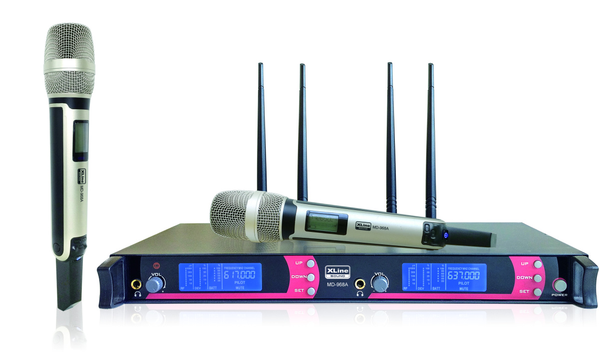XLine MD-968A Радиосистема двухканальная c двумя ручными передатчиками. купить в prostore.me