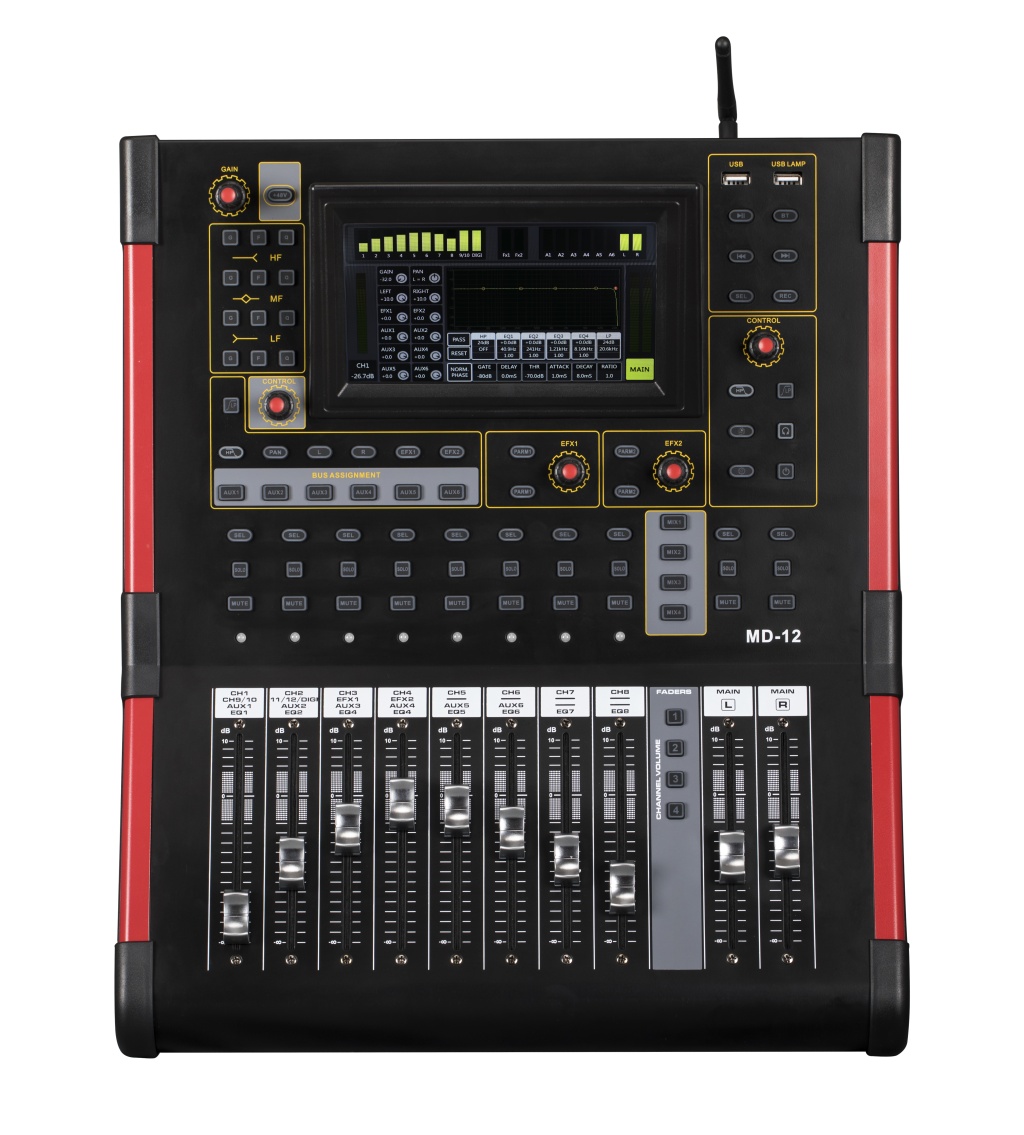 картинка DM-12 Цифровой микшерный пульт, 12 каналов, LAudio от магазина prostore.me