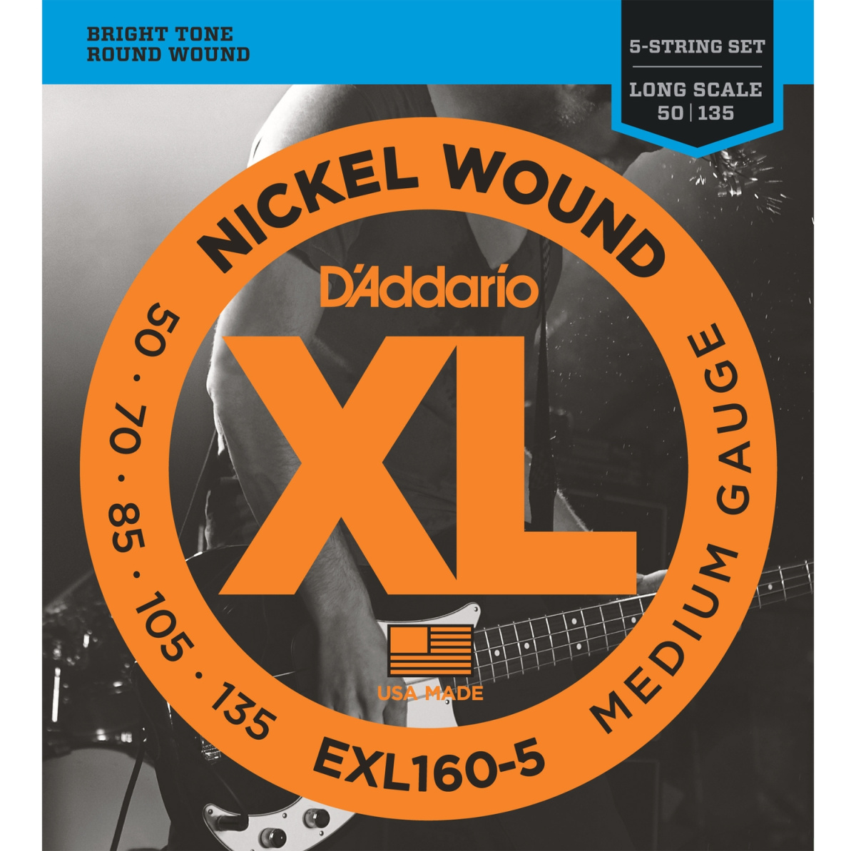 D'ADDARIO EXL160-5 - струны для БАС-гитары, 5-стр. soft/reg, 050-135 купить в prostore.me