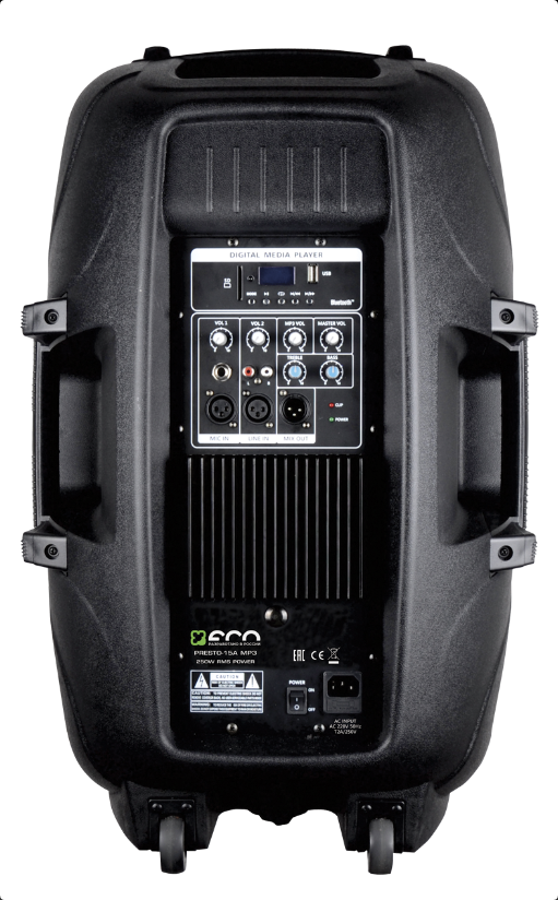 ECO PRESTO-15A MP3 Активная акустическая система с MP3-плеером. Мощность (RMS) - 250 Вт купить в prostore.me
