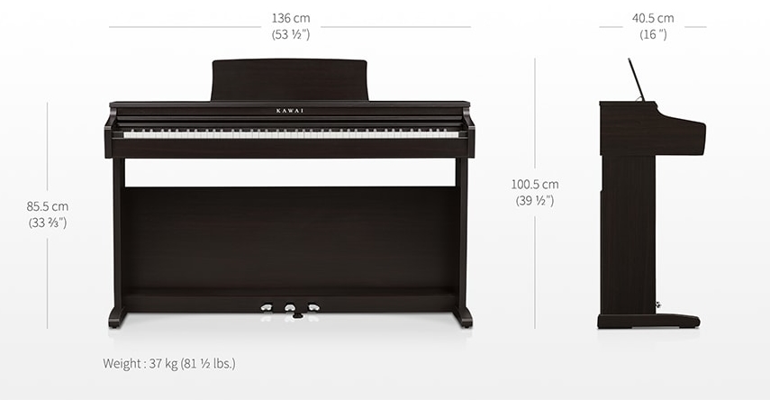 KAWAI KDP120 R - цифровое пианино, банкетка, механика RHC II, 88 клавиш, цвет палисандр купить в prostore.me