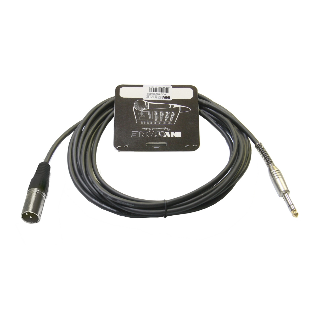 INVOTONE ACM1005S/BK - микрофонный кабель, 6,3 джек стерео <-> XLR (папа), длина 5 м (черный) купить в prostore.me