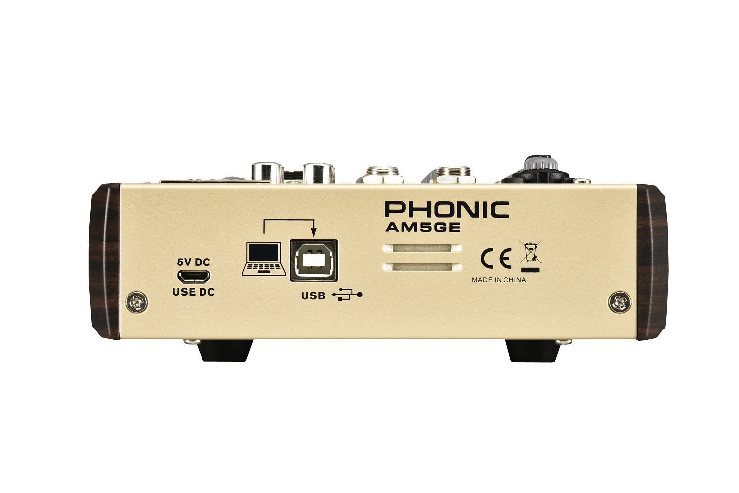 Phonic AM5GE Микшерный пульт, 5 каналов, Bluetooth, MP3-модулем с функцией звукозаписи и USB купить в prostore.me